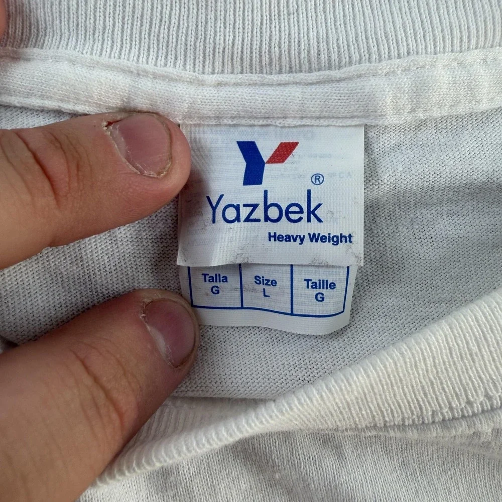 Cabo San Lucas Mexico Shirt Mens Large White Embroidered Lizard T-Shirt Yazbek